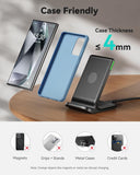 INIU Wireless Charger, 15W Fast Wireless Charging Station with Sleep-Friendly Adaptive Light Compatible with iPhone 17 16 15 14 13 12 Pro Max Samsung Galaxy S25 S24 S23 Note 20 Google etc
