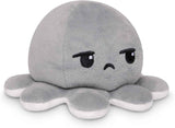 TeeTurtle Reversible Octopus Plushie - 4-Inch Pink + Aqua Two-Sided Flip Plush Toy with Embroidered Details - Cute Mini Collectible Plush for Kids, Teens, and Adults
