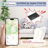 AirTag Card Wallet Tracker Set of 4 - Apple Find My (iOS Only) - 2025 Ultra-Slim 1.8mm Smart Finder, IP67 Locator for Men's Wallets & Luggage Black