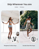 RENPHO Cordless Jump Rope, Weighted Jump Rope with Counter, Jump Ropes for Fitness, Smart Skipping Rope for Crossfit, Gym, Burn Calorie, APP Data Analysis, at-Home-Workout for Women Men Adult Kids