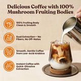 venture pal 48000mg lion's mane mushroom coffee with 12 adaptogenic mushrooms, 40 servings, instant coffee