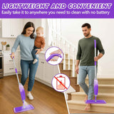 HOMTOYOU Lightweight Microfiber Spray Mop for Hardwood, Tile, and Vinyl Floors - Includes 3 Reusable Pads