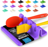 Silicone Utensil Rest with Drip Pad for Multiple Utensils, Heat-Resistant, BPA-Free Spoon Rest & Spoon Holder for Stove Top, Kitchen Utensil Holder for Spoons, Ladles, Tongs & More - by Zulay