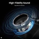 Cell phone stand with instant wireless induction Bluetooth speaker and no pairing needed