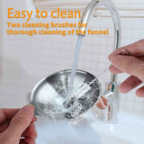 Premium Metal Stainless Steel Funnel Set of 3 with Food Grade Material and Convenient Handle Design