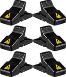 Feeke Mouse Traps, Mice Traps for House, Small Mice Trap Indoor Quick Effective Sanitary Safe Mousetrap Catcher for Family and Pet - 6 Pack, (M01-6Pack)