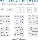 16-Piece Drawer Organizer Set - Clear Storage Bins for Makeup, Jewelry, Utensils and Gadgets