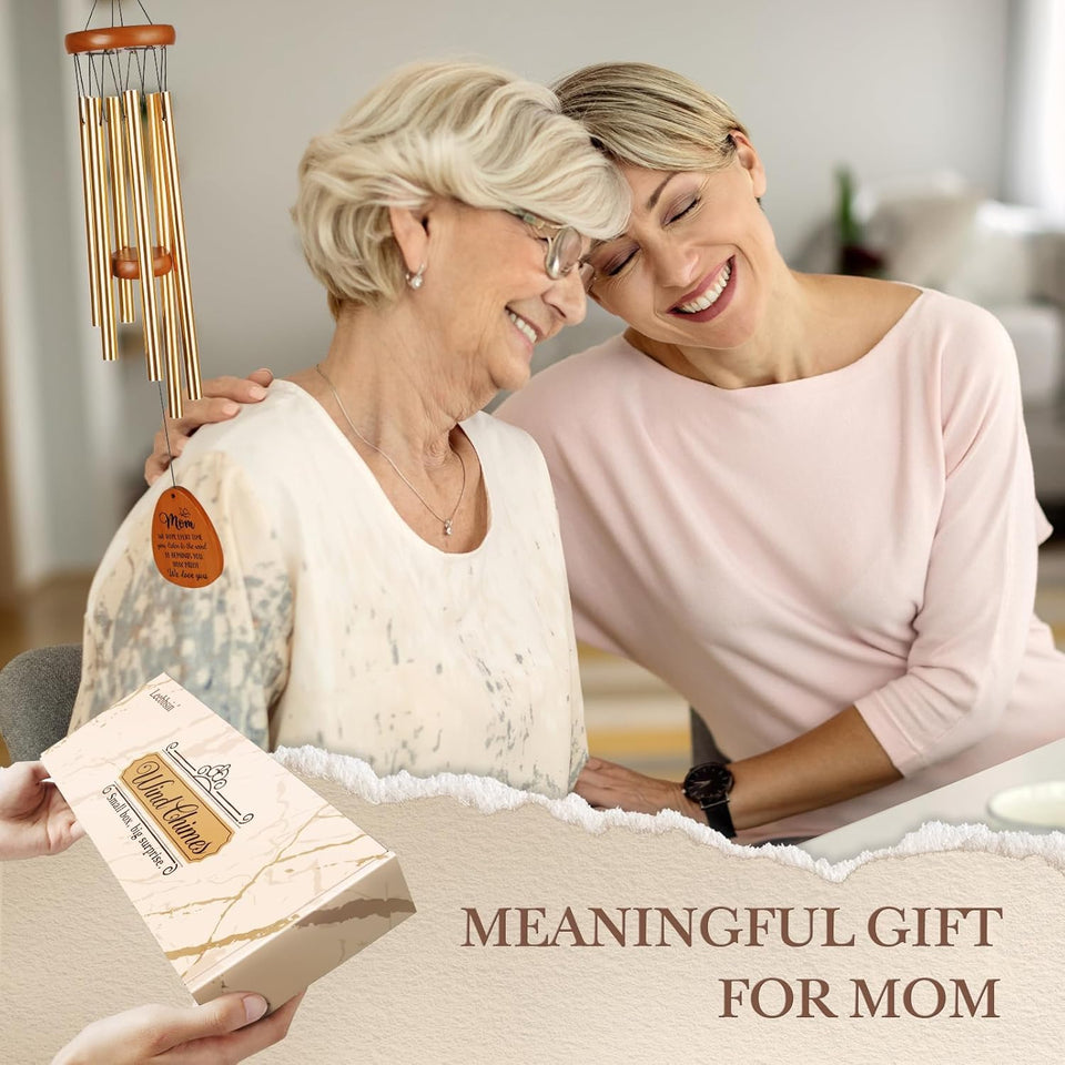 Leebbsin Gifts for Mom, Moms Wind Chimes, Mother's Day Best Gift for Mom, Mother Birthday Gift from Daughter Son, Love Reminder Gifts for Mother's Day Christmas