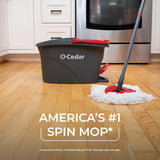 O-Cedar EasyWring Microfiber Spin Mop and Bucket Floor Cleaning System with Built-in Foot Pedal