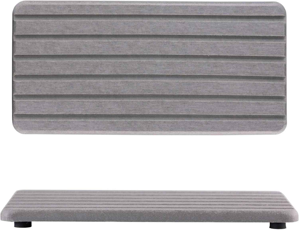 2 PCS Water Absorbent diatomite Coasters, 8.3" x 4" Water Absorbing Stone Tray for Sink, Stone Drying mat for Kitchen Counter, Stone soap Tray Used for Hand Soaps & toiletries & Plants