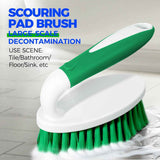 Holikme Cleaning Brush Set for Household Use, Scrub Brush, Kitchen Brush, Tile Lines Brush for Bathroom, Floor, Tub, Shower and Kitchen Surface (Green)