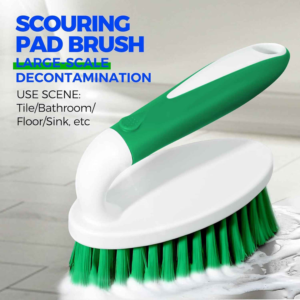 Holikme Cleaning Brush Set for Household Use, Scrub Brush, Kitchen Brush, Tile Lines Brush for Bathroom, Floor, Tub, Shower, and Kitchen Surface