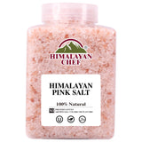 Himalayan Chef Pink Himalayan Salt Coarse Grain, 5 lbs, Pure, Natural, Kosher, Mineral-Rich, Refill for Grinders, Cooking, Seasoning
