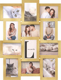 SONGMICS Collage Picture Frames, 4x6 for Wall Decor Set of 12, Multi Family Photo for Gallery Decor, Hanging Display, Assembly Required, Christmas Gift, Ink Black URPF26BK
