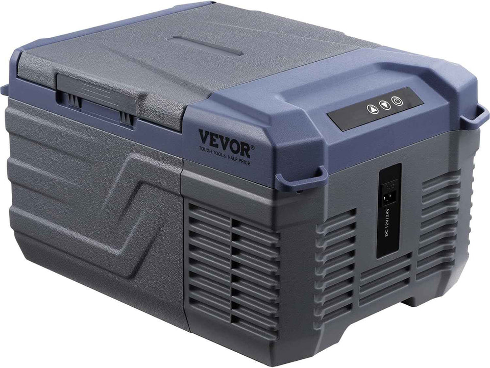 VEVOR Car Refrigerator, 12 Volt Car Refrigerator Fridge, 9 L Single Zone Portable Freezer, -4℉-68℉ Adjustable Range, 12/24V DC and 100-240V AC Compressor Cooler for Outdoor, Camping, RV