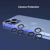 ailun 3 pack tempered glass lens protector for iphone 16 pro, 14 pro, and max models, 9h hardness, anti-scratch, case friendly