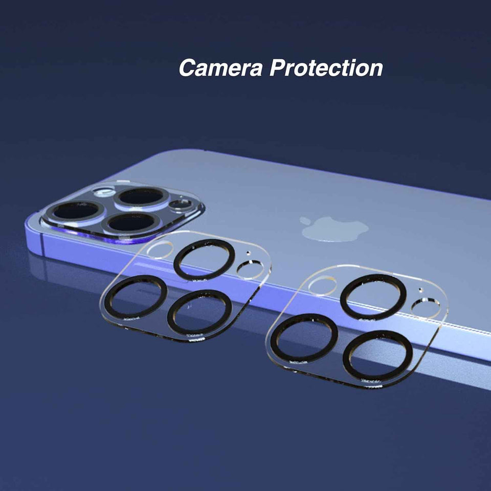 ailun 3 pack tempered glass lens protector for iphone 16 pro, 14 pro, and max models, 9h hardness, anti-scratch, case friendly