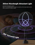 yissvic electric fly swatter bug zapper racket dual modes mosquito killer purple light rechargeable indoor outdoor