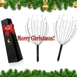 USAGA Head Massager Scalp Massager 20 Fingers Head Scratcher, Stocking Stuffers Gift for Scalp Body Relaxing (Black & Black)