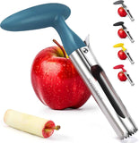 SCHVUBENR Premium Apple Corer Tool - Easy to Use and Clean - Sturdy Apple Core Remover with Sharp Serrated Blades - Stainless Steel Corers for Apple and Pear - Core Fruits with Ease(Red)