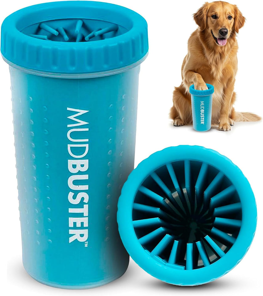Dexas MudBuster Portable Dog Paw Washer in Large, Matte Black, Special Edition for Easy Cleaning