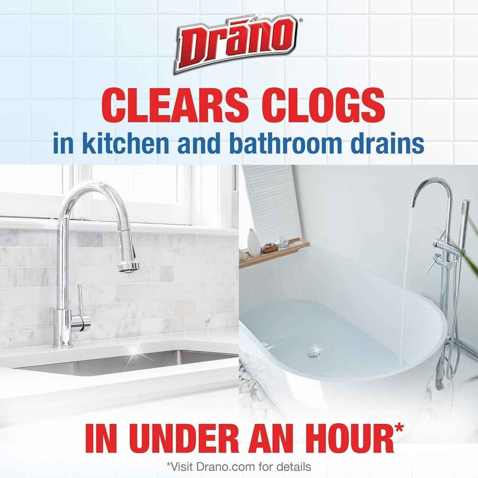 Drano Balance Drain Clog Remover and Cleaner, Non-Corrosive Formula, Safe on All Pipes and Septic Tanks, Formulated Using Only Essential Ingredients, 32 Fl Oz