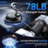 ANDERY Car Phone Holder for Magsafe [78+LBS Strongest Suction & 2400gf Magnetic] 360° Adjustable Car Phone Mount, Phone Holders for Your Car for iPhone 17-12 Pro Max Plus Air, Carbon Fiber