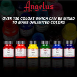 Angelus Acrylic Leather Paint, 1 Fl Oz, Black - Professional Flexible, Crack, Scratch, Peel Resistant Leather Paint for Shoes, Sneakers, Canvas, Furniture and Other Leather Projects