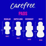 carefree maxi overnight pads with wings 28ct feminine care protection