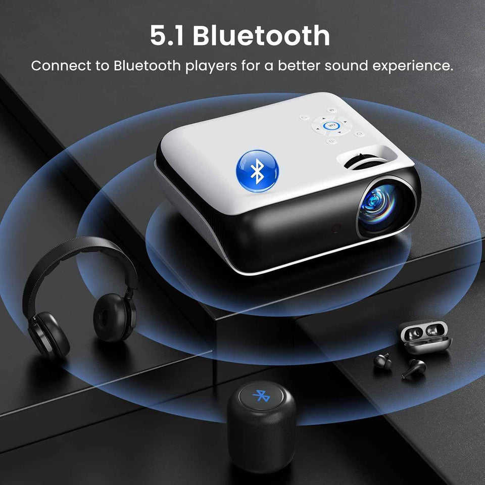 happrun native 1080p bluetooth mini projector portable outdoor movie projector
