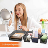 25 PCS Plastic Drawer Organizer Set with 4-Size Trays for Makeup, Jewelry, and Gadgets