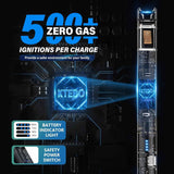 Ktebo 2 pack rechargeable usb c arc lighters with led display and see through tech design