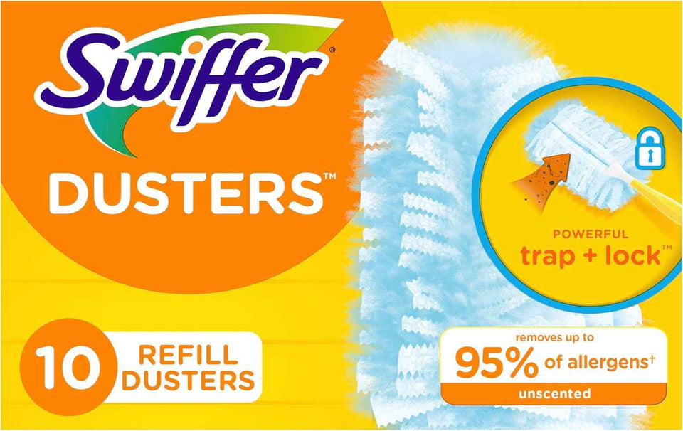 Swiffer TRAP + LOCK Dusters Refills, 10-count, Allergen-Grabbing Dusting