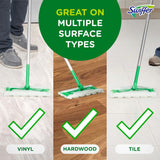 swiffer sweeper 2-in-1 floor cleaning mop starter kit with 20-piece set