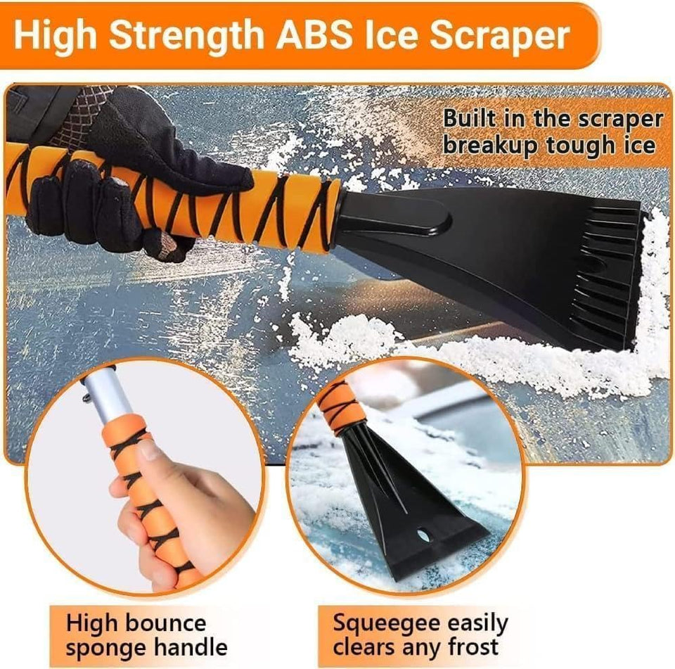 27-inch Snow Brush & Ice Scraper for Car Windshield Protection with Ergonomic Grip