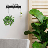Have a Great Day Key Hooks for Wall Decoration,Delicate Fashion Black Metal Key Holder Wall Mount,Have a Great Day Key Hanger with 7 Kooks for Hallway,Office