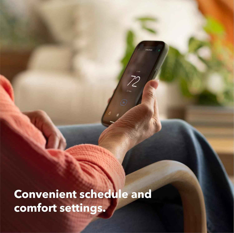 ecobee Smart Thermostat Essential - Energy Star Certified programmable Wi-Fi Thermostat - Works with Siri, Alexa, and Google Assistant