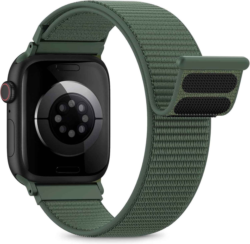 Nylon Loop Sport Band Compatible with Apple Watch Bands 44mm 45mm 46mm 49mm 42mm for Women Men, iWatch Wrist Straps for Ultra 3 2, Se, Series 11 10 9 8 7, Breathable, Soft Band Ideal for Outdoor