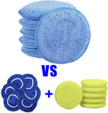 5-inch Microfiber Wax Applicator Pads for Car Waxing and Polishing, 6 Pack, Machine Washable