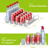 Drink Organizer for Fridge - Self Pushing Fridge Drink Organizer, Holds up to 25 Cans
