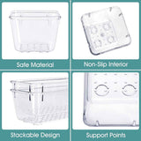 Clear Plastic Drawer Organizer Set - 25 PCS, 4 Sizes Desk Drawer Dividers & Storage Bins for Makeup, Jewelry, Gadgets, Kitchen, Bedroom, Bathroom, Office