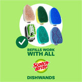 Scotch-Brite Non-Scratch Dishwand, Scrubber for Cleaning Kitchen, Bathroom, and Household, Non-Scratch Dish Scrubber Safe for Non-Stick Cookware, 1 Dishwand
