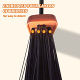 Xifando Heavy-Duty Adjustable Angle Broom with 56" Steel Handle for Efficient Cleaning of Hard Floors