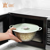 GUANCI 8 Pack Silicone Lids, Microwave Safe, Reusable, Heat Resistant, Fits Cups, Bowls, Pots, Pans, Stove Top, Oven, Fridge, Dishwasher