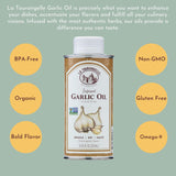 la tourangelle garlic oil high oleic oil for cooking pastas salad dressings and drizzling on popcorn 8.45 fl oz