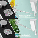 Samodra non-electric cold water bidet toilet seat attachment with pressure controls, retractable nozzles, black finish.