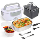 100W Cordless Electric Lunch Box for Adults & Men, Rechargeable Battery Powered Heated Lunch Box, 1.2L Portable Food Warmer Lunchbox with 5-Sided Heating for Work Car Outdoor Use