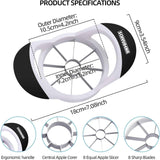 SCHVUBENR 3.5 Inch Apple Slicer - Professional Apple Cutter - Stainless Steel Apple Corer - Super Sharp Apple Slicer and Corer - Apple Tool with 8 Sharp Blades(Black)