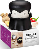 OTOTO garlic crusher and mincer for ginger, nuts, chili, herbs and goth kitchen gifts with twist top manual press peeler