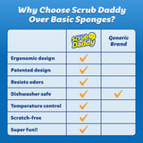 Scrub Daddy Color Sponges - Scratch-Free Multipurpose Dish Sponges for Kitchen, Bathroom & Household Cleaning - Made with BPA-Free Polymer Foam (3 Count)